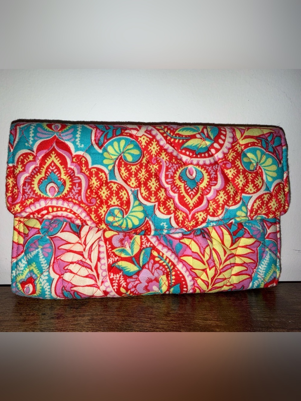 Vera Bradley Strap Wallet Paisley in Paradise Retired Pattern